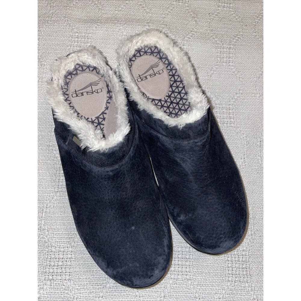 Dansko Women’s Casual Mules Size 38 U.S. 7 M Black Suede Leather Workwear Clinic
